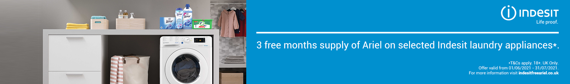 Indesit Aerial Pods & Lenor Scent Bundle Promotion Indesit Aerial Pods & Lenor Scent Bundle Promotion