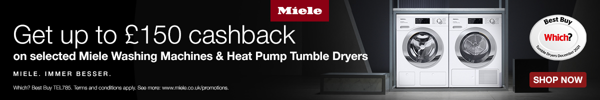 Miele Laundry Cashback Promotion May - June 22 Miele Laundry Cashback Promotion May - June 22