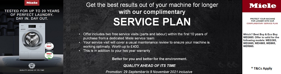 Miele Free 10 year washing machine service plan Miele Free 10 year washing machine service plan