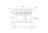 Bertazzoni PRO95I2ENET Professional 90cm Range Cooker Twin Oven Induction Gloss Black