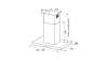 Bertazzoni KTI90P1AXT Professional Series 90cm Island T-Shaped Hood - Stainless Steel