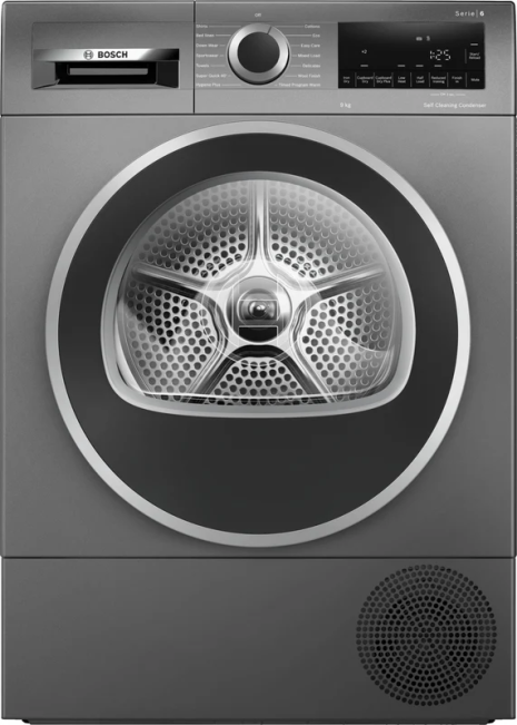 Bosch WQG245R2GB Tumble Dryer Capacity 9kg, Heat Pump dryer, Graphite A+++ Rated