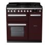 Rangemaster ESDL90DFPBOR/CM1 90cm Wide Dual Fuel Range Cooker - Bordeaux / Chrome - A Rated