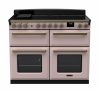 Rangemaster ESDLB110EIPPPK/AB1 110cm Wide Induction Range Cooker ESTEL DLX BC - Pale Pink / Antique Brass - A Rated