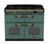 Rangemaster CLDLB110DFPMGR/AB1 Classic Deluxe BC 110 DF Dual Fuel Range Cooker Mineral Green Antique Brass