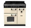 Rangemaster CL90DFPPCR/CM1 Classic 90 DF  Dual Fuel Range Cooker Pale Cream Chrome