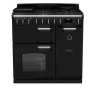 Rangemaster CLDL90DFPGBL/CM1 Classic Deluxe  90 DF  Dual Fuel Range Cooker Gloss Black Chrome