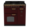 Rangemaster CLDL90DFPBOR/AB1 Classic Deluxe  90 DF  Dual Fuel Range Cooker Bordeaux Antique Brass