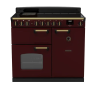 Rangemaster CLDL100EIPBOR/AB1 Classic Deluxe 100cm Induction Range Cooker Bordeaux/Antique Brass