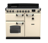 Rangemaster CLDL100EIPPCR/CM1 Classic Deluxe 100cm Induction Range Cooker Pale Cream/Chrome