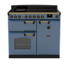 Rangemaster CLDL100EIPSTB/AB1 Classic Deluxe 100cm Induction Range Cooker Stone Blue/Antique Brass