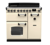 Rangemaster CLDL90EIPPCR/CM1 Classic Deluxe 90cm Induction Range Cooker Pale Cream/Chrome