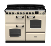Rangemaster CLDLO110DFPPCR/CM1 Classic Deluxe OC 110 DF Dual Fuel Range Cooker Pale Cream Chrome