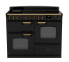 Rangemaster CLDLO110EIPCBL/AB1 Classic Deluxe 110cm OC Induction Range Cooker Charcoal Black/Antique Brass