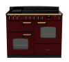 Rangemaster CLDLO110EIPBOR/AB1 Classic Deluxe 110cm OC Induction Range Cooker Bordeaux/Antique Brass