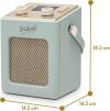 Roberts-Radio REV-MINI2DE DAB+/FM Portable Radio with Bluetooth, Duck Egg