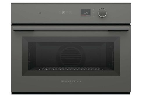 Fisher and Paykel OS60NMLG1 60cm Series 7 Minimal Compact Combi-Steam Oven, Grey, A+ Rated