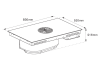 Bertazzoni P804ICH2M30NT 80cm induction hob with 4 Zones & integrated central circular extractor