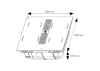 Bertazzoni P604ICH30NP Modern Series 60cm induction hob with 4 Zones & integrated central extractor