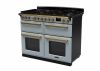 Rangemaster ESDLB110DFPMSB/AB1 110cm Dual Fuel Range Cooker BC Misty Blue /Antique Brass A-Rated