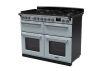 Rangemaster ESDLB110DFPMSB/CM1 110cm Dual Fuel Range Cooker BC Misty Blue /Chrome A-Rated