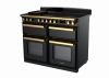 Rangemaster ESDLB110EIPGBL/AB1 110cm Induction Range Cooker ESTEL DLX BC –Black Gloss /  Antique Brass - A Rated