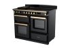 Rangemaster ESDLO110EIPGBL/AB1 110cm Induction Range Cooker OC –Black Gloss /  Antique Brass - A Rated