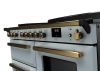Rangemaster ESDLO110EIPMSB/AB1 110cm Wide Induction Range Cooker OC - Misty Blue / Antique Brass - A Rated