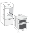 Indesit DII10DB Built In Double Oven - Black