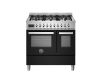 Bertazzoni PRO96L2ENET Professional 90cm Range Cooker Twin Oven Dual Fuel Gloss Black