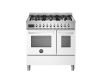 Bertazzoni PRO96L2EBIT Professional 90cm Range Cooker Twin Oven Dual Fuel Gloss White