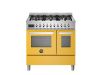 Bertazzoni PRO96L2EGIT Professional 90cm Range Cooker Twin Oven Dual Fuel Gloss Yellow