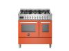 Bertazzoni PRO96L2EART Professional 90cm Range Cooker Twin Oven Dual Fuel Gloss Orange