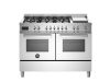 Bertazzoni PRO126G2EXT Professional 120cm Range Cooker Twin Oven Dual Fuel Stainless Steel