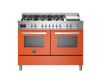 Bertazzoni PRO126G2EART Professional 120cm Range Cooker Twin Oven Dual Fuel Gloss Orange