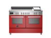 Bertazzoni PRO125I2EROT Professional 120cm Range Cooker Twin Oven Induction Gloss Red