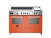 Bertazzoni PRO125I2EART Professional 120cm Range Cooker Twin Oven Induction Gloss Orange