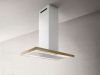 Elica BIO Wide Chimney Hood - White / Oak Wood - A+ Rated