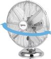 igenix DF1250 12 Inch Desk Fan, 3 Speeds, Chrome