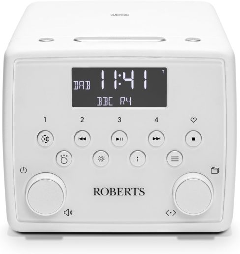 Roberts-Radio SOUND49W FM/DAB/DAB+ Digital Radio with Bluetooth, Alarms and CD Player, white