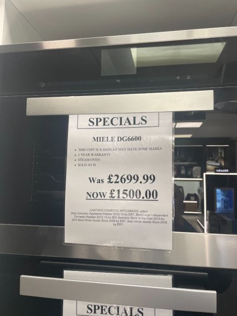 Miele DG6600-CLST Oven/Cooker