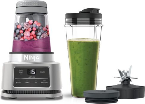 Ninja CB100UK 2-in-1 Foodi Power Nutri Blender with Auto-iQ- Silver