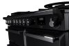 Rangemaster ESDL100DFPGBL/CM1 100cm Wide Dual Fuel Range Cooker - Gloss Black / Chrome - A Rated