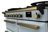 Rangemaster ESDL100DFPMSB/AB1 100cm Wide Dual Fuel Range Cooker - Misty Blue / Antique Brass - A Rated