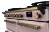 Rangemaster ESDL100DFPPPK/AB1 100cm Wide Dual Fuel Range Cooker - Pale Pink / Antique Brass - A Rated
