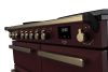 Rangemaster ESDL100EIPBOR/AB1 100cm Induction Range Cooker –Bordeaux / Antique Brass - A Rated