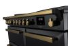 Rangemaster ESDL100EIPGBL/AB1 100cm Induction Range Cooker –Black Gloss /  Antique Brass - A Rated