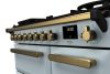 Rangemaster ESDL90DFPMSB/AB1 90cm Wide Dual Fuel Range Cooker - Misty Blue / Antique Brass - A Rated