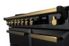 Rangemaster ESDL90EIPGBL/AB1 90cm Induction Range Cooker –Black Gloss /  Antique Brass - A Rated