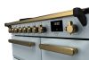 Rangemaster ESDL90EIPMSB/AB1 90cm Wide Induction Range Cooker - Misty Blue / Antique Brass - A Rated